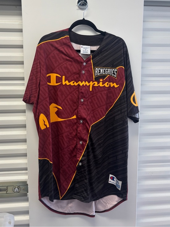 Champion Other - Champion Maroon, Black and Gold Renegades Baseball Jersey